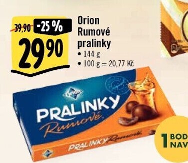 Bonboniéra Pralinky rumové Orion