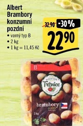 Brambory konzumní pozdní Albert