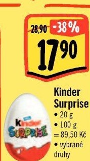 Čokoládové vajíčko s překvapením Kinder Surprise