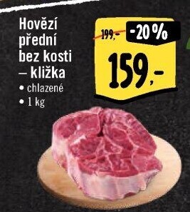 Hovězí přední bez kosti - kližka