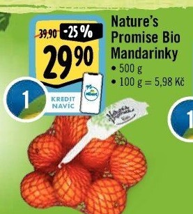 Mandarinky bio Nature'