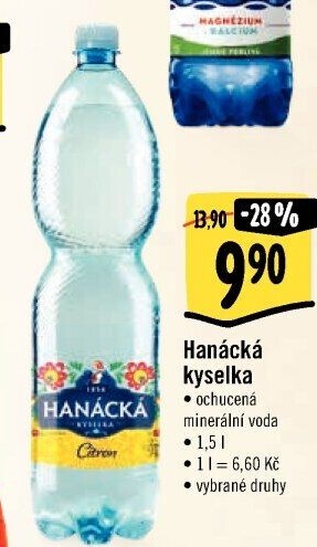 Ochucená voda Hanáckákyselka