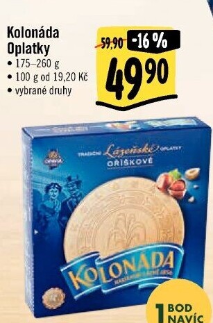 Oplatky Kolonáda Opavia