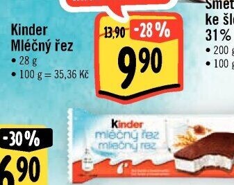Řez mléčný Kinder