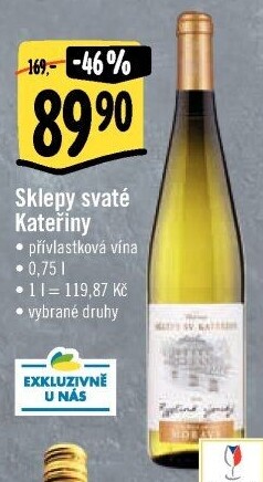 Vína Sklepy svaté Kateřiny - přívlastková