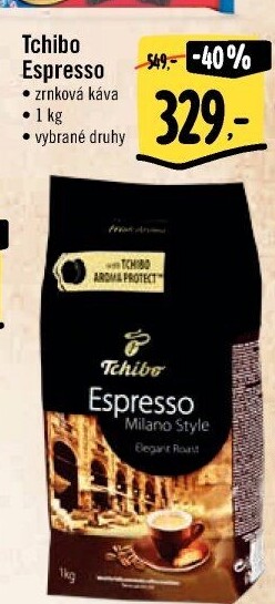 Zrnkové kávy Tchibo Espresso