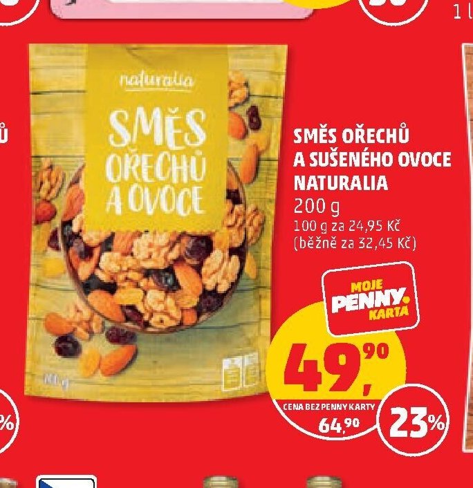 SMĚS OŘECHŮ A SUŠENÉHO OVOCE NATURALIA