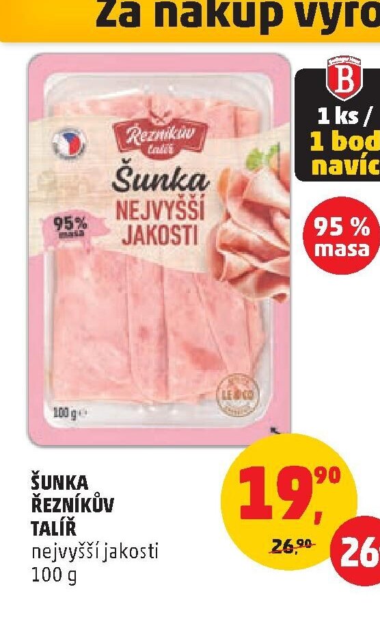 ŠUNKA ŘEZNÍKŮV TALÍŘ nejvyšší jakosti 100 g