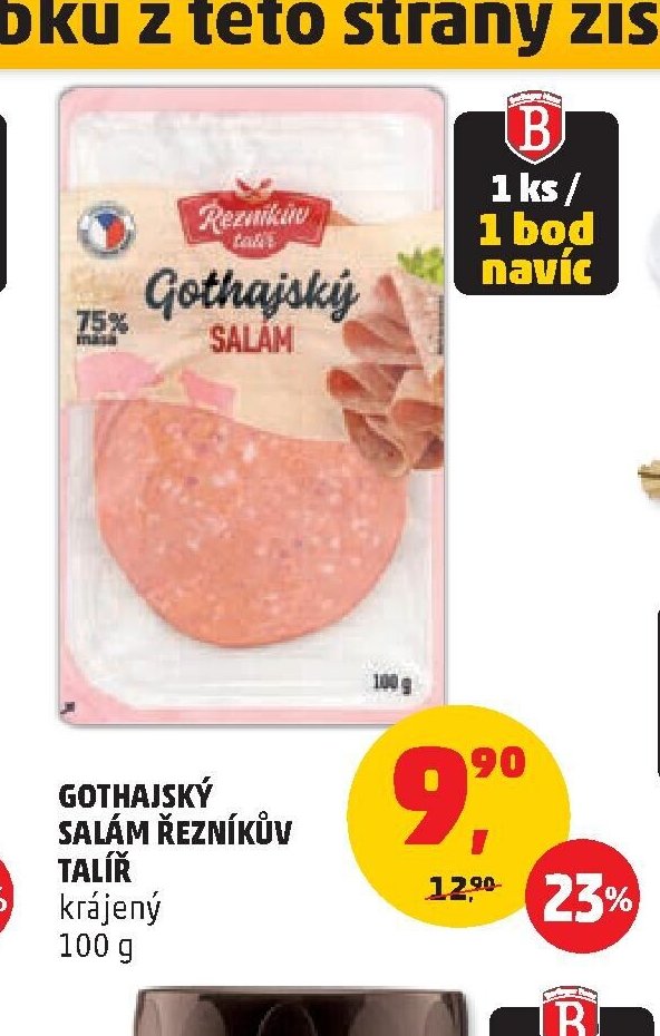 GOTHAJSKÝ SALÁM ŘEZNÍKŮV TALÍŘ krájený 100 g