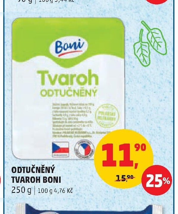 Odtučněný tvaroh Boni