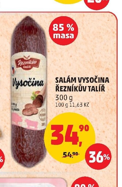Salám Vysočina Řezníkův talíř