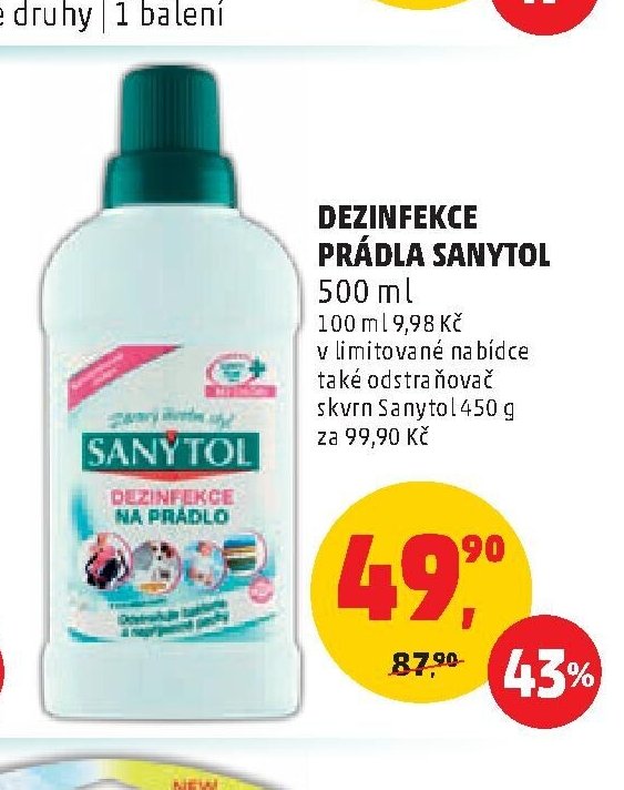 DEZINFEKCE PRÁDLA SANYTOL