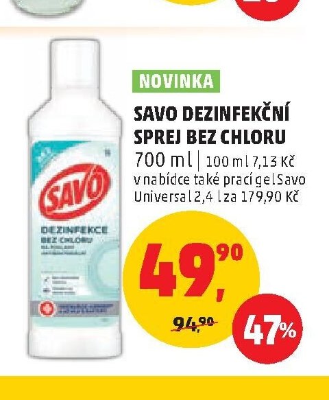 Savo dezinfekční sprej bez chloru