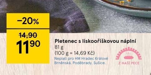 Pletenec s lískooříškovou náplní
