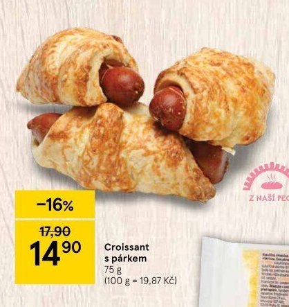 Croissant s párkem
