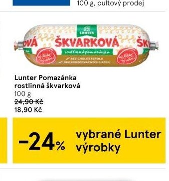 Lunter Pomazánka rostlinná škvarková