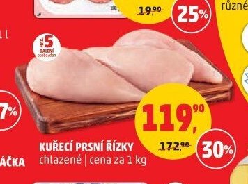 KUŘECÍ PRSNÍ ŘÍZKY