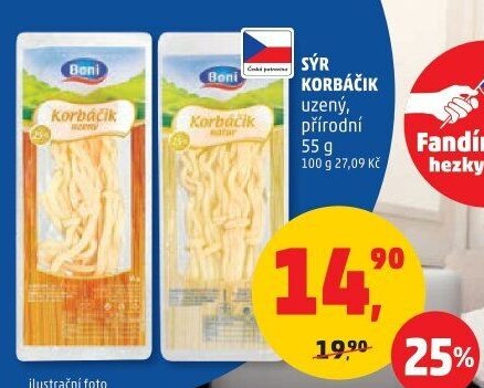 Sýr Korbáčík přírodní 55 g