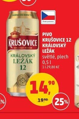 Pivo Krušovice 12 Královský ležák 0,5 l