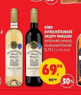 Víno Ditrichštejnské sklepy Mikulov 0,75 l