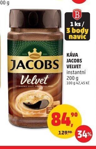 KÁVA JACOBS VELVET instantní 200 g