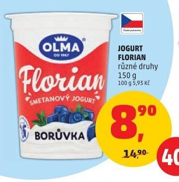 Jogurt Florian různé druhy