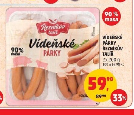 Vídeňské párky Řezníkův talíř