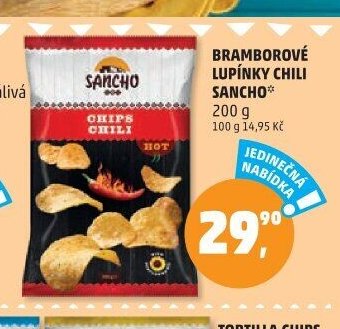 Bramborové lupínky Chili Sancho