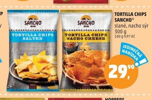 Tortilla Chips Sancho Salted/Nacho Cheese