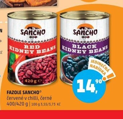 FAZOLE SANCHO červené v chilli, černé