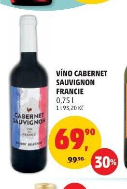 Víno Cabernet Sauvignon Francie 0,75 l