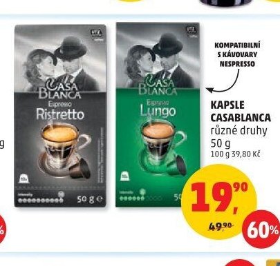 KAPSLE CASABLANCA různé druhy