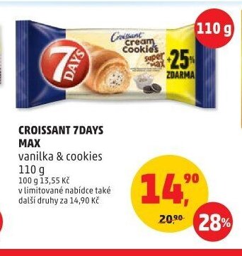 CROISSANT 7DAYS MAX vanilka & cookies