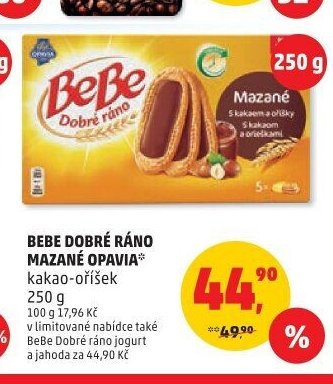 BEBE DOBRÉ RÁNO MAZANÉ OPAVIA kakao-oříšek