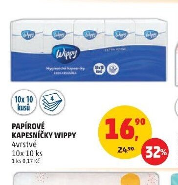 PAPÍROVÉ KAPESNÍČKY WIPPY