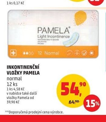 INKONTINENČNÍ VLOŽKY PAMELA