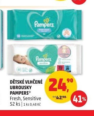 DĚTSKÉ VLHČENÉ UBROUSKY PAMPERS