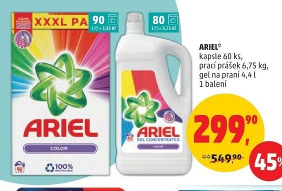 ARIEL prací prostředek