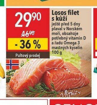 Losos filet s kůží