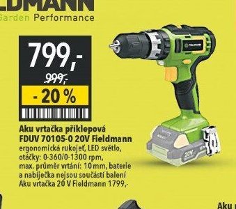 Aku vrtačka příklepová FDUV 70105-0 20V Fieldmann