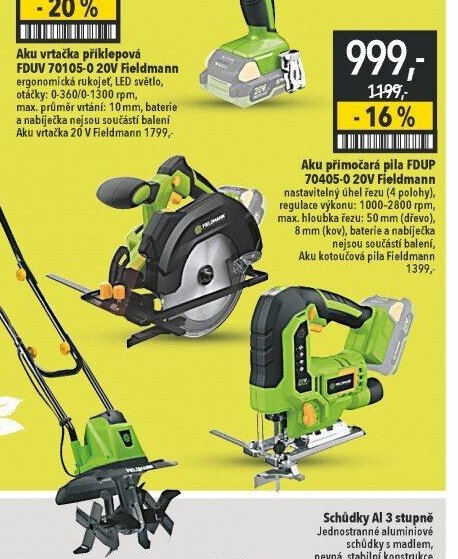 Aku přímočará pila FDUP 70405-0 20V Fieldmann