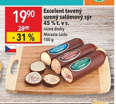 Excelent tavený uzený salámový sýr