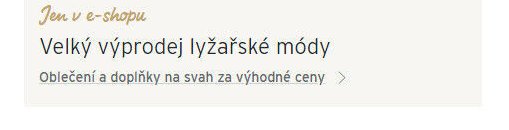 Velký výprodej lyžařské módy