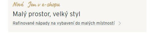 Malý prostor, velký styl