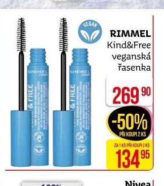 RIMMEL Kind&Free veganská řasenka