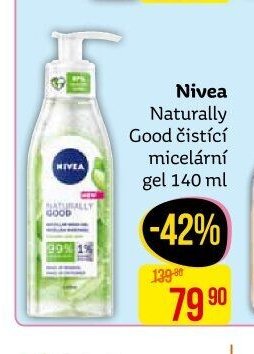 Nivea Naturally Good čistící micelární gel 140 ml