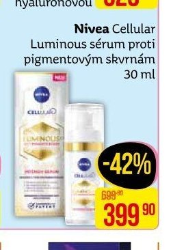 Nivea Cellular Luminous sérum proti pigmentovým skvrnám 30 ml