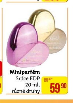 Miniparfém Srdce EDP 20 ml, různé druhy