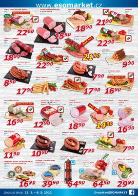 akční leták ESO MARKET 23.2.2022-6.3.2022