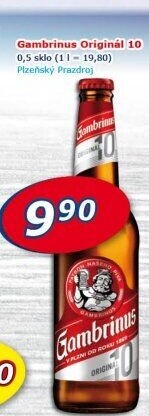 Pivo světlé výčepní Originál 10° Gambrinus